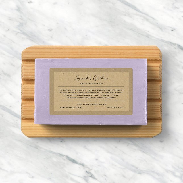 Étiquettes Ajouter des ingrédients de calligraphie de marque  (Créateur téléchargé)