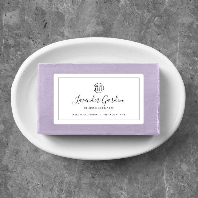 Étiquettes Ajouter votre logo Black Border Produit (Créateur téléchargé)