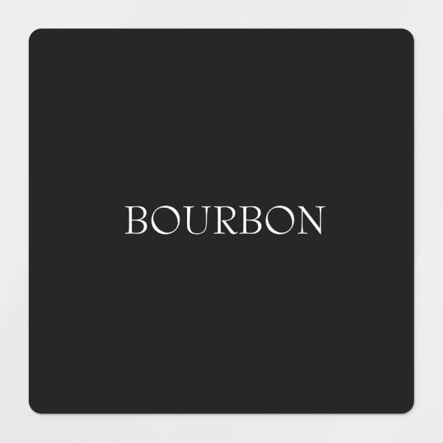 Étiquettes Alcool noir personnalisé (Design 1)