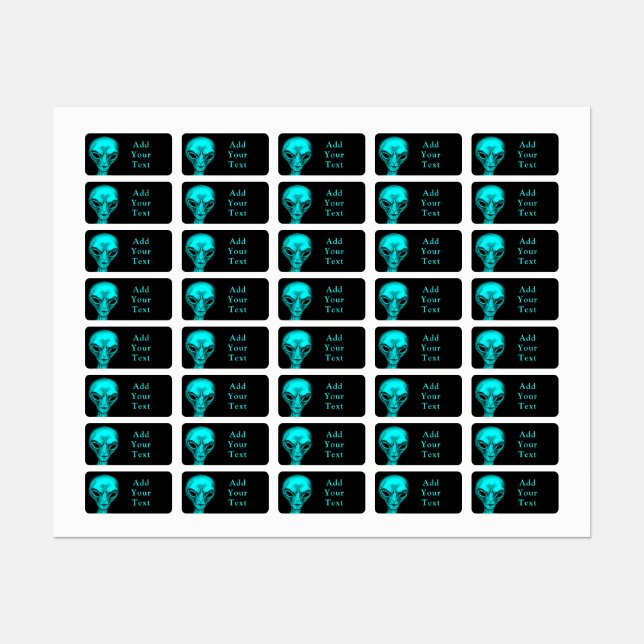 Étiquettes Alien (Feuille)