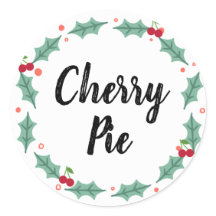 Étiquettes alimentaires à tarte cerise