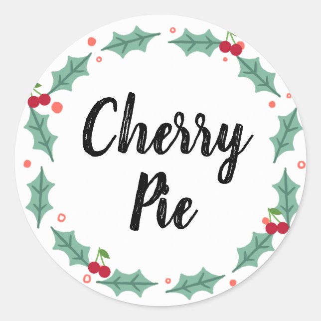 Étiquettes alimentaires à tarte cerise (Devant)