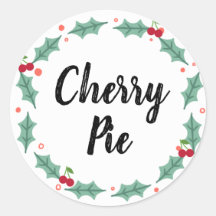Étiquettes alimentaires à tarte cerise