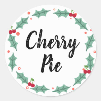 Étiquettes alimentaires à tarte cerise