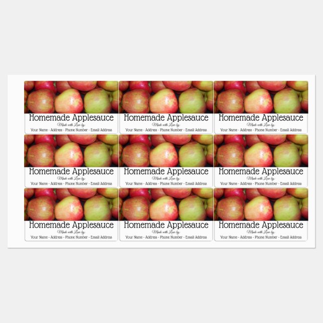 Étiquettes alimentaires - Crate de pommes (Feuille)