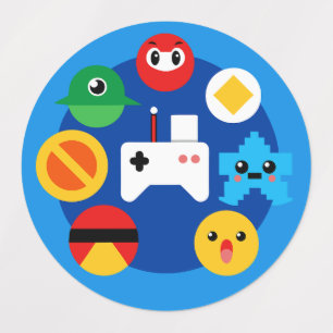 Étiquettes Amusant Retro Arcade