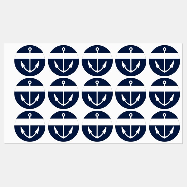 Étiquettes Ancre Nom du bateau (Feuille)