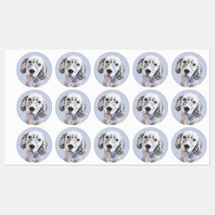 Étiquettes Anglais Setter Blue Belton Peinture Chien Art