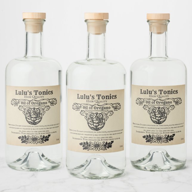 Étiquettes apothecaires (Bouteilles)