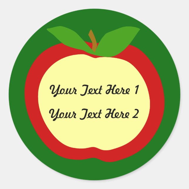 Étiquettes Apple pour cuisine ou salle de classe (Devant)