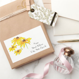 étiquettes 'Aquarelle et Stylo Black Eyed Susan'