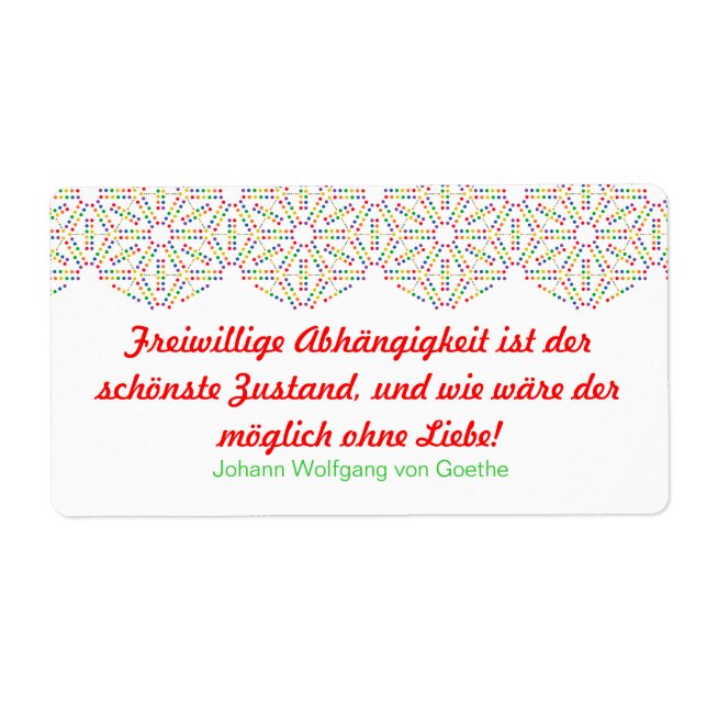 Étiquettes arc-en-ciel (Devant)