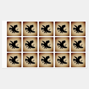 Étiquettes Arrière - plan rustique Black Dragon