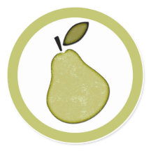 Étiquettes autocollant à cercle de saveur de poire