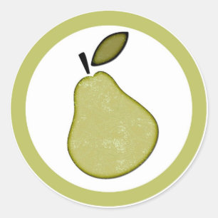 Étiquettes autocollant à cercle de saveur de poire