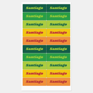 Étiquettes Autocollant de nom personnalisé