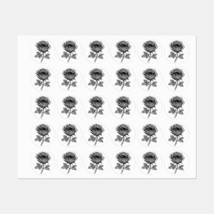 Étiquettes Autocollant Fleur de Diable Gothique – Floral Horr