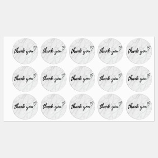 Étiquettes Autocollant Merci Élégant - Emballage pour Petites