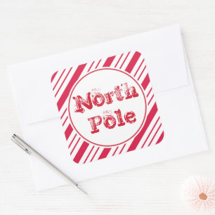 Étiquettes autocollantes de Noël au poivre de ment