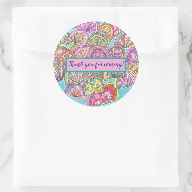 Étiquettes autocollantes Happy Slice (Sac)