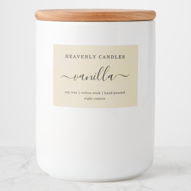 Étiquettes autocollantes pour bougies maison simpl (Devant)