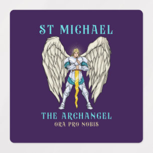 Étiquettes Autocollants de prière catholiques Saint Michel l'