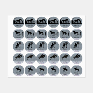 Étiquettes Autocollants de suivi de l'entraînement au cheval