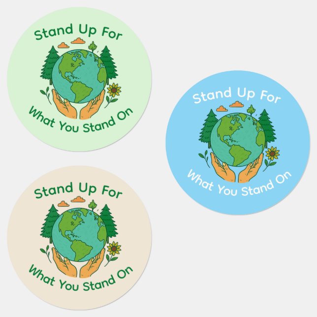 Étiquettes Autocollants Prenez soin de la Terre (Groupe)