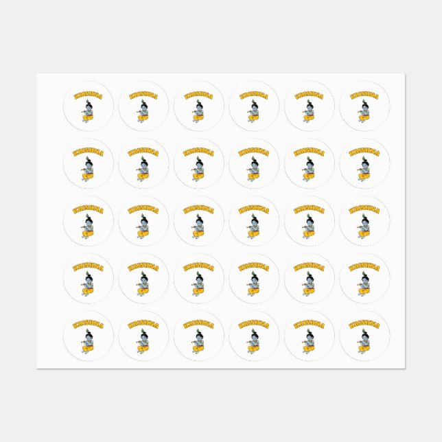 Étiquettes Baby Krishna (Feuille)