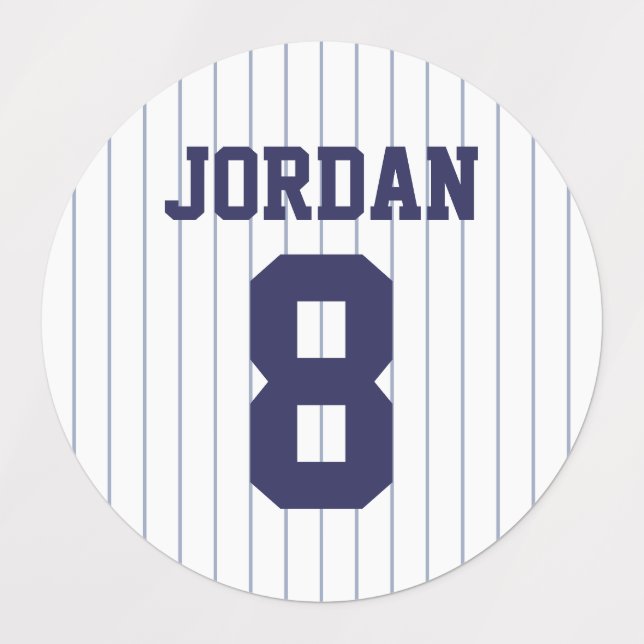 Étiquettes Baseball Jersey - Sports Thème Anniversaire (Design 1)
