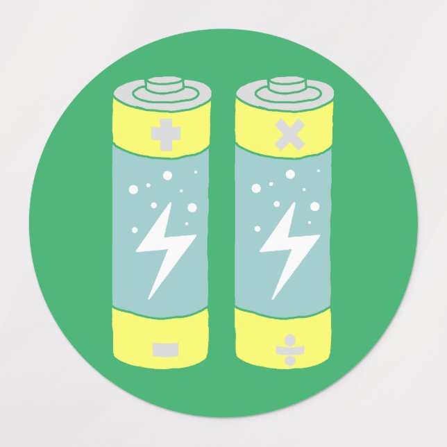 Étiquettes Batteries (Design 3)
