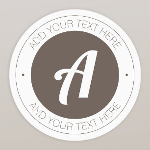 Étiquettes Blanc & Marron ou Ajouter un logo Étanche