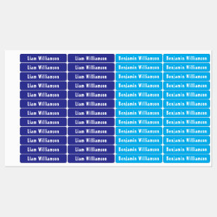 Étiquettes Bleu foncé, garçon bleu clair Famille Étanche