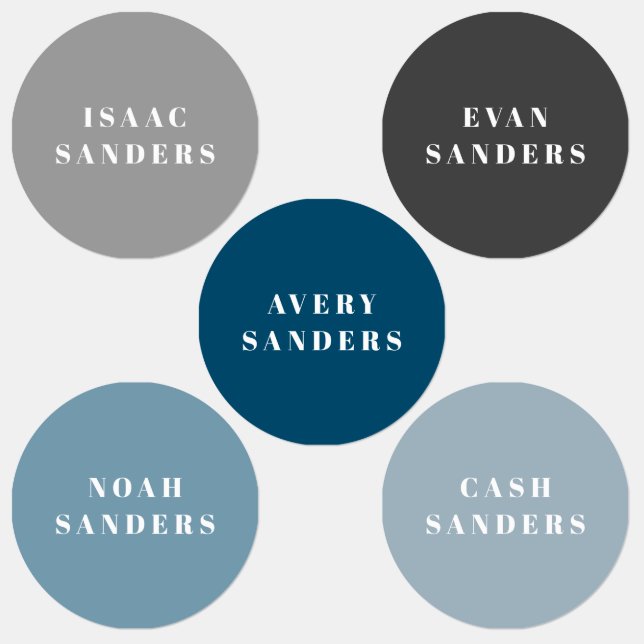 Étiquettes Boho simple Rainbow Waterproof Nom (Groupe)