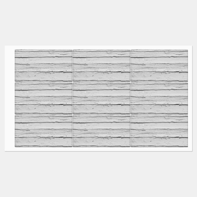Étiquettes Bois Patiné blanc (Feuille)