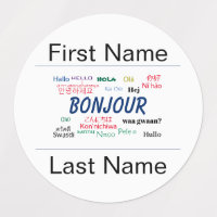 Bonjour Bonjour Nom de fête Modèle Langues du mond