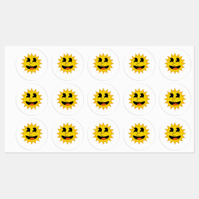 Étiquettes Bonjour Sunshine (Feuille)