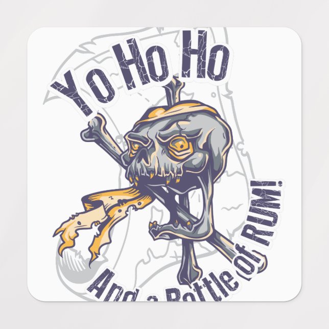 Étiquettes Bottle of rum (Design 1)