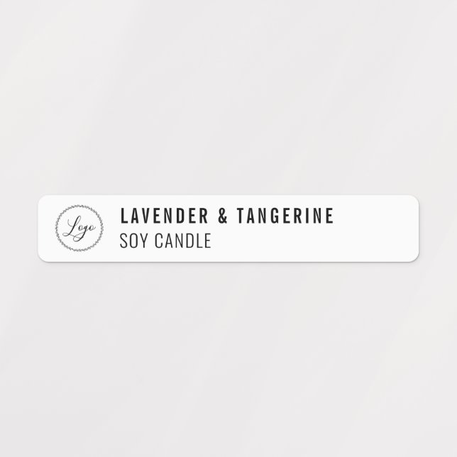 Étiquettes Bougie blanche Sceller à l'épreuve du tamper Votre (Design 1)