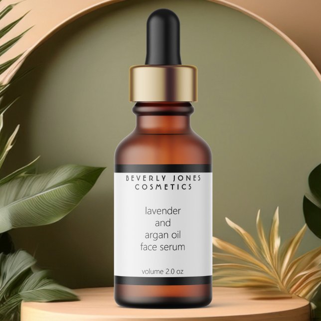 Étiquettes Bouteille à goutte blanche et noire imperméable (Créateur téléchargé)