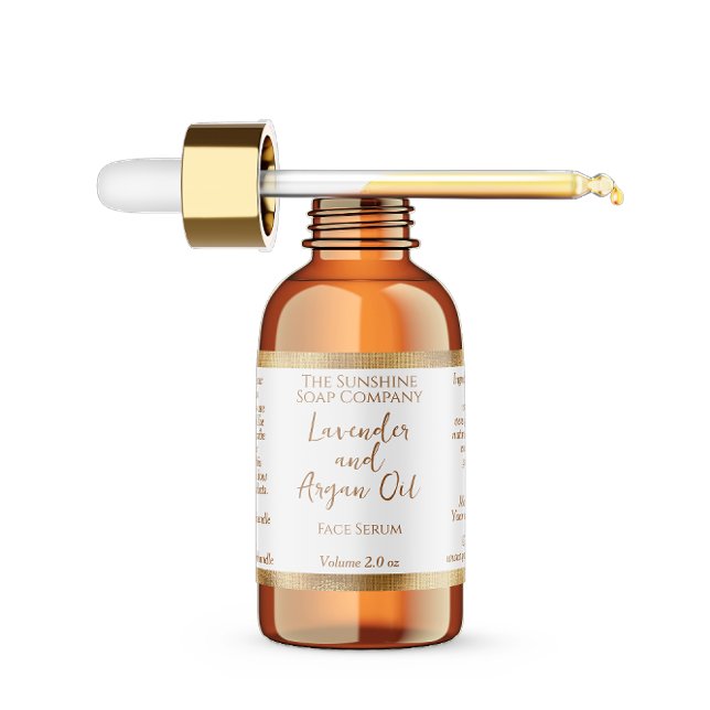 Étiquettes Bouteille de gouttelettes imperméable blanc et or (Créateur téléchargé)