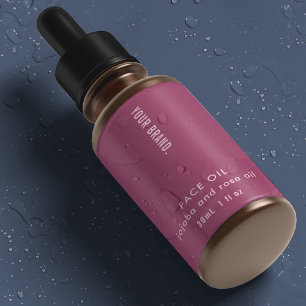Étiquettes Bouteille de soins de peau rose mûre 1oz 30ml Étan