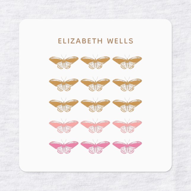 Étiquettes Bouton rose Vintage (Design 1)