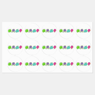 Étiquettes Boutons de hamster colorés