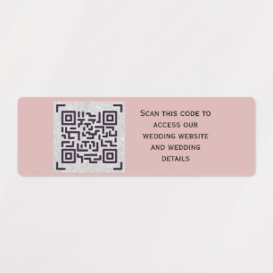 Étiquettes Budget QR Code Website RSVP Mariage de l'hôtel Dét