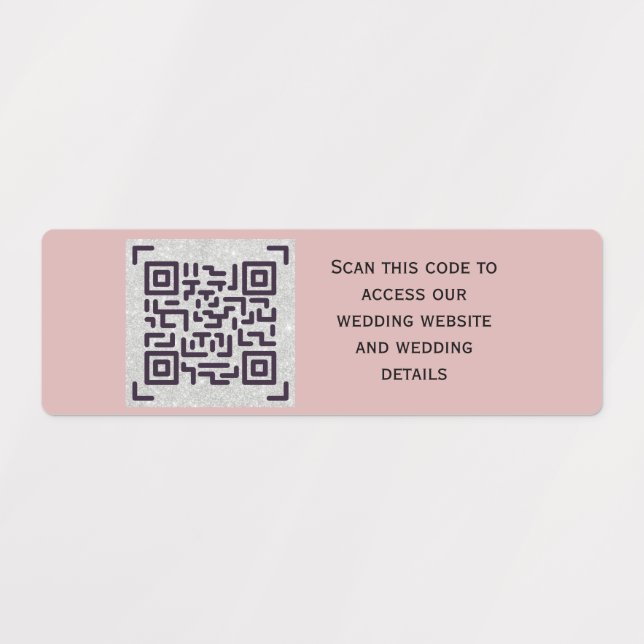 Étiquettes Budget QR Code Website RSVP Mariage de l'hôtel Dét (Design 1)