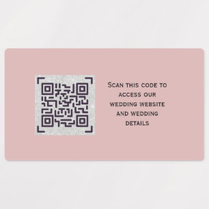 Étiquettes Budget QR Code Website RSVP Mariage de l'hôtel Dét