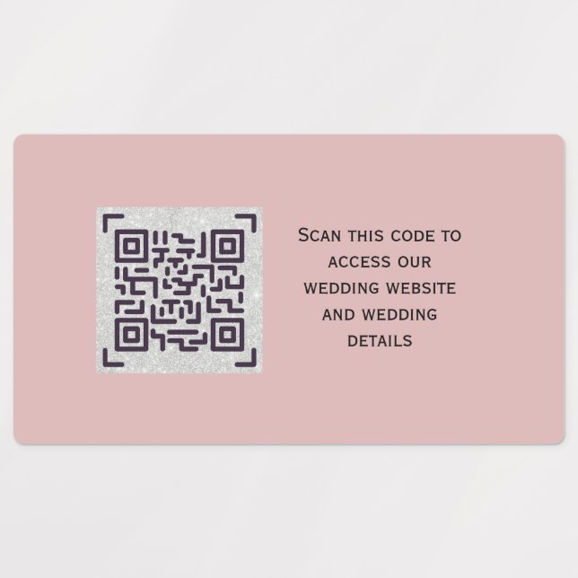 Étiquettes Budget QR Code Website RSVP Mariage de l'hôtel Dét (Design 1)