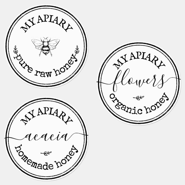 Étiquettes Bumblebee de miel Apiary imperméable (Groupe)