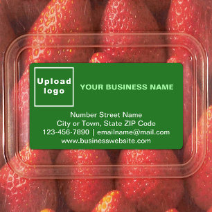 Étiquettes Business Brand on Green Rectangle Adhesive Label